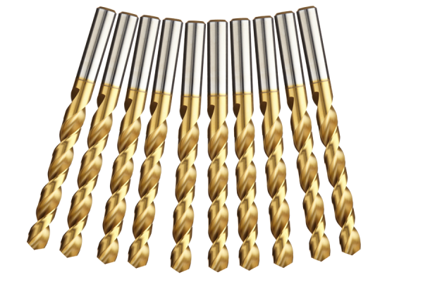 10x HSS-TIN spiralli metal matkap uçları Ø 0,6 mm